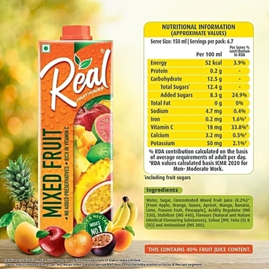 Real Fruit Power Mixed Fruit Drink 1 L