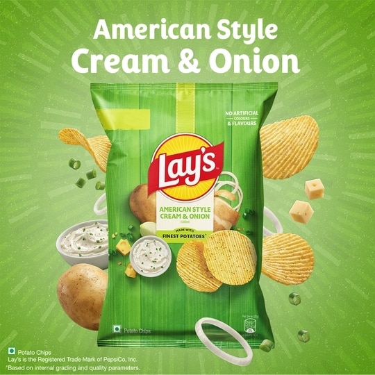 Lay's American Style Cream & Onion Potato Chips 80 g