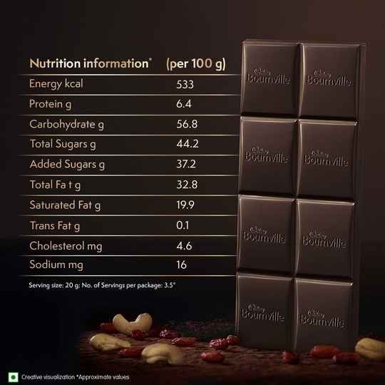 Cadbury Bournville Fruit & Nut 50% Dark Chocolate 75 g