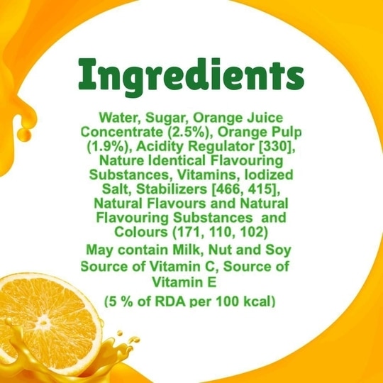 B Natural Orange Juice 1 L