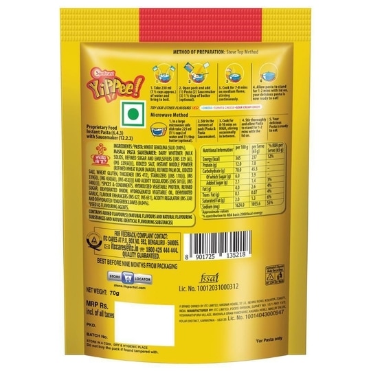 Yippee Suji Masala Pasta Treat 70 g