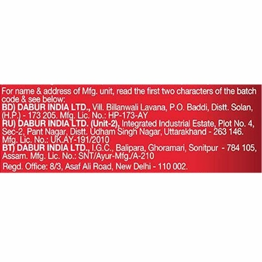 Dabur Red Toothpaste (200+ 100) g (With Free Toothbrush)