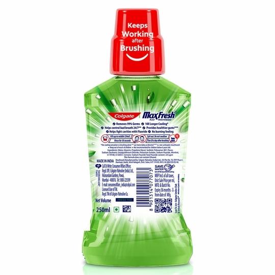 Colgate Maxfresh Fresh Tea Plax Mouthwash 250 ml