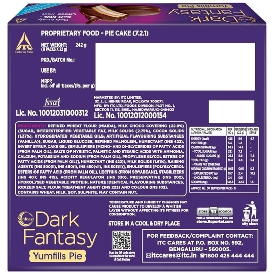 Sunfeast Dark Fantasy Yumfills Cake 242 g