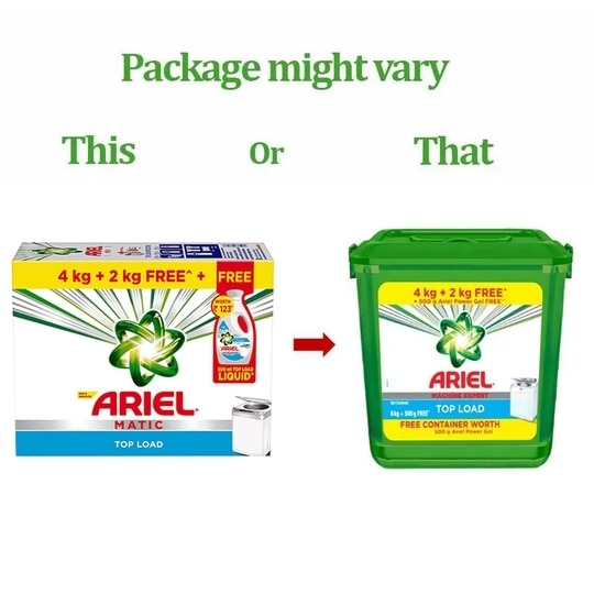 Ariel Matic Top Load Detergent Powder 4 kg + 2 kg