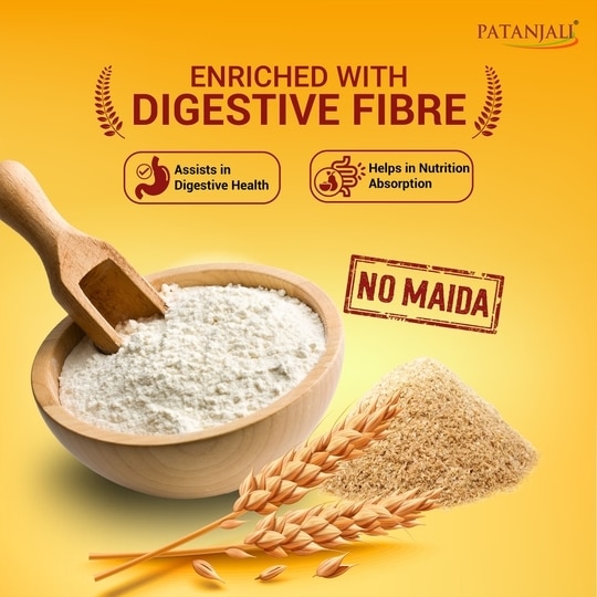 Patanjali Chakki Whole Wheat With Bran Atta 10 kg