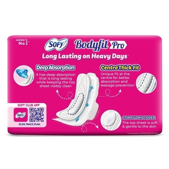Sofy Bodyfit Sanitary Napkin with Wings (XL) 18 pads