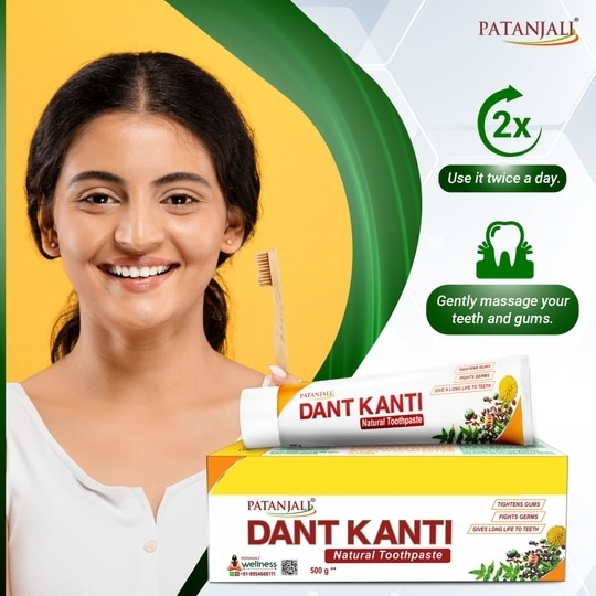 Patanjali Dant Kanti Natural Toothpaste (200+ 200+ 100) g