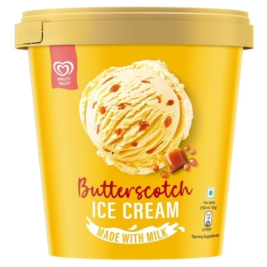 Kwality Wall's Butterscotch Ice Cream Tub 700 ml