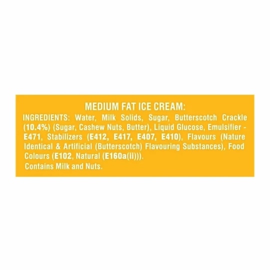 Kwality Wall's Butterscotch Ice Cream Tub 700 ml