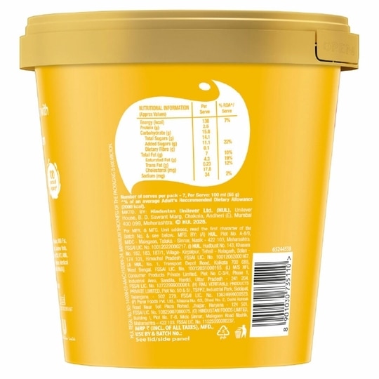Kwality Wall's Butterscotch Ice Cream Tub 700 ml