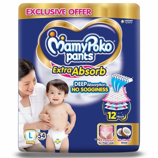 MamyPoko Extra Absorb Pants (L) 54 count (9 - 14 kg)