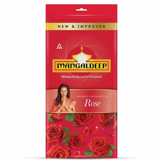 Mangaldeep Rose Puja Zip lock Agarbatti 125 g