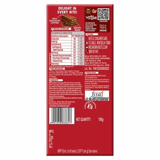 Nestle KitKat Delights Rich Chocolate Coated Wafer 150 g