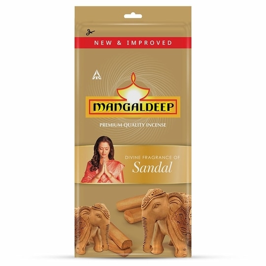 Mangaldeep Sandal Zip Lock Incense Sticks 125 g