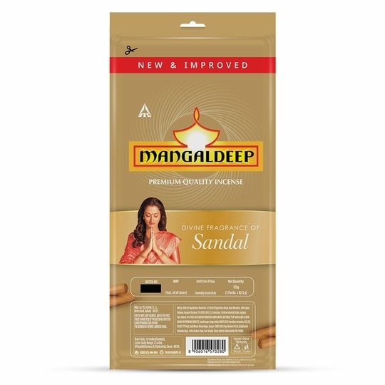 Mangaldeep Sandal Zip Lock Incense Sticks 125 g