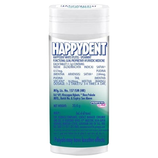 Happydent White Xylitol Sugarfree Spearmint Chewing Gum 30.6 Pet