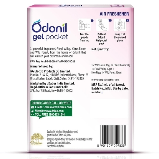 Odonil Assorted Air Freshener Gel Pack 10 g (Pack of 3)