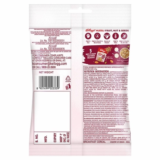 Kellogg's Fruit Nut & Seeds Muesli 65 g