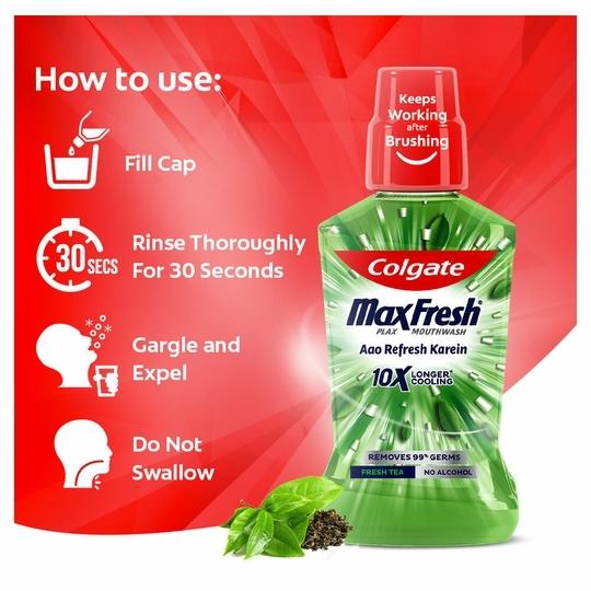 Colgate Maxfresh Fresh Tea Plax Mouthwash 250 ml