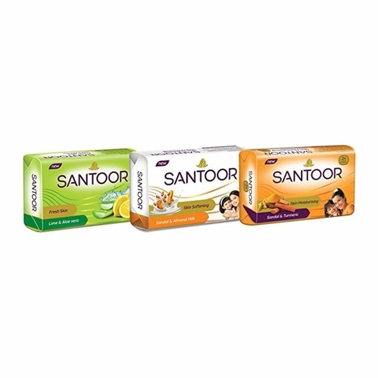 Santoor Sandal & Turmeric Soap 125 g (Pack of 4)