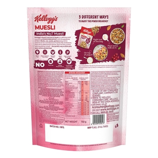 Kellogg's Muesli Fruit Nut & Seeds 750 g