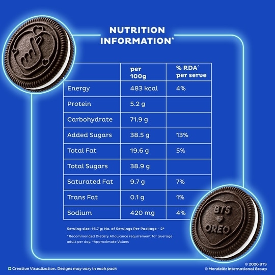 Cadbury Oreo Original Vanilla Cream Biscuit 41.75 g