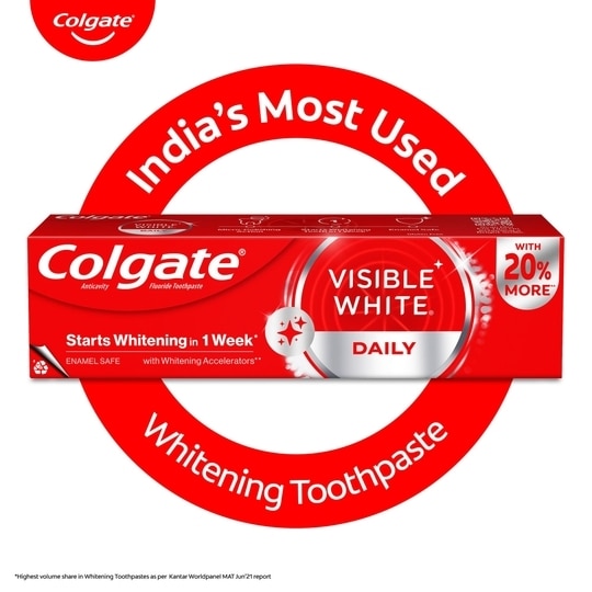 Colgate Visible White Sparkling Mint Toothpaste 100 g (Pack of 2)