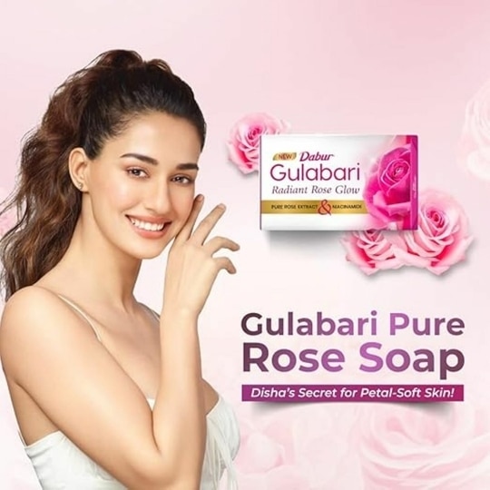 Dabur Gulabari Pure Rose Soap 150 g (Pack of 3)