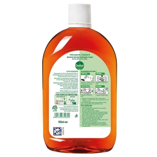 Dettol Antiseptic Liquid 550 ml Bottle