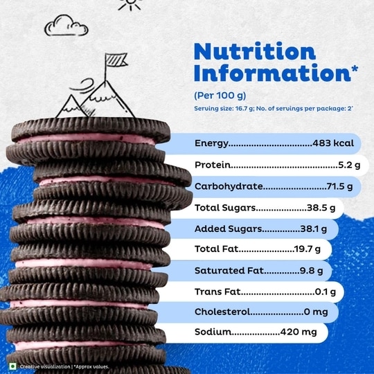 Cadbury Oreo Strawberry Cream Sandwich Biscuit 41.75 g