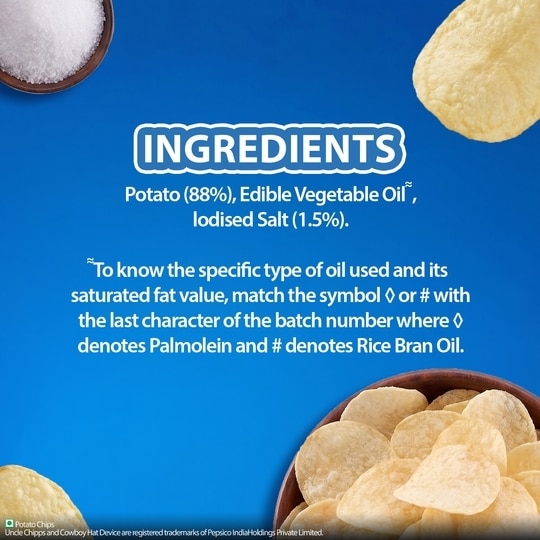 Uncle Chipps Plain Salted Potato 80 g