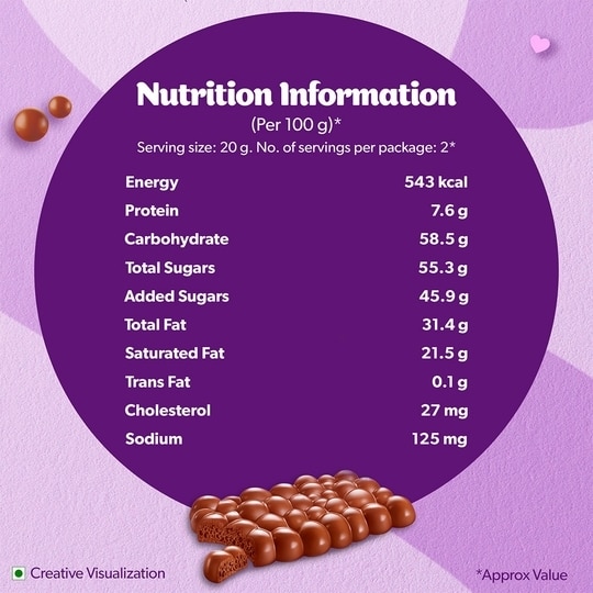Cadbury Dairy Milk Silk Bubbly Chocolate Bar 46 g