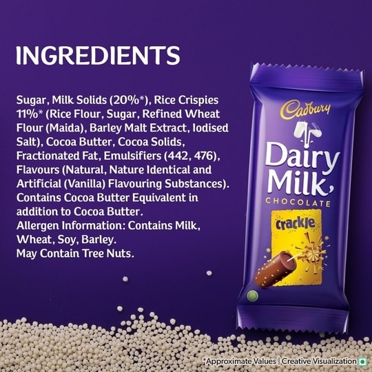 Cadbury Dairy Milk Crackle Chocolate Bar 36 g