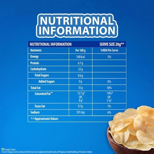 Uncle Chipps Plain Salted Potato 80 g