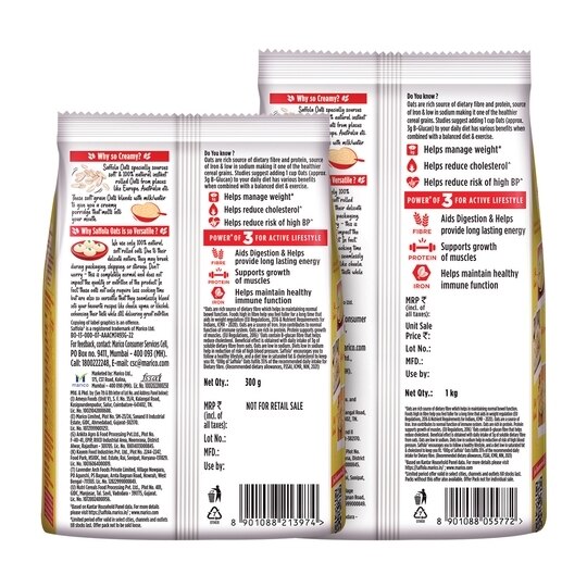 Saffola Oats 1 kg With 300 g Free