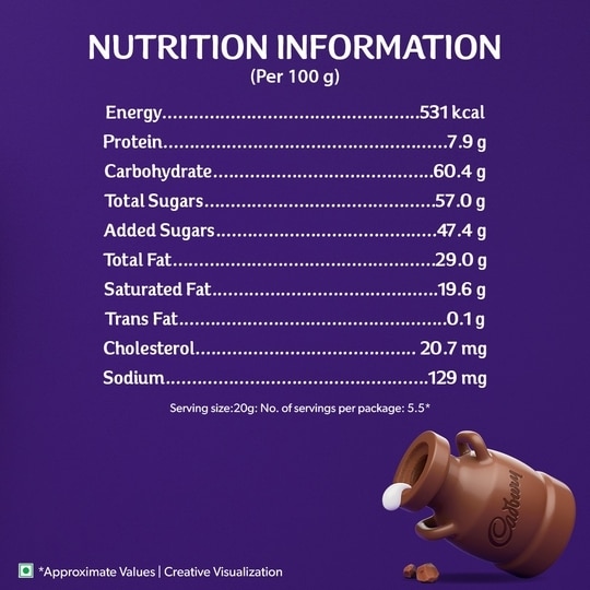 Cadbury Dairy Milk Chocolate Bar Family Pack 112 g