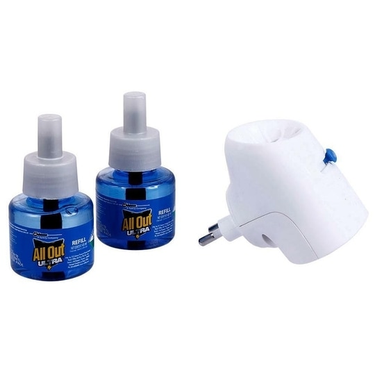 All Out Ultra Power+ Slider Mosquito Repellent Machine+ Refill 45 ml (Pack of 2)
