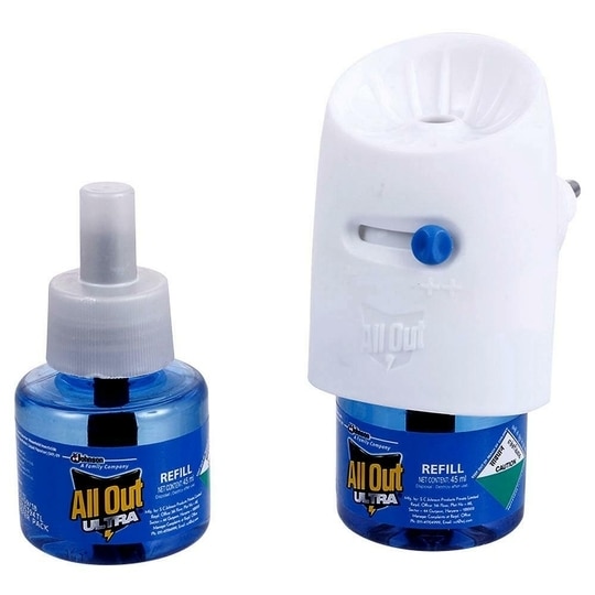 All Out Ultra Power+ Slider Mosquito Repellent Machine+ Refill 45 ml (Pack of 2)