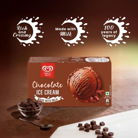 Kwality Wall's Slow Churned Chocolate Ice Cream 700 ml