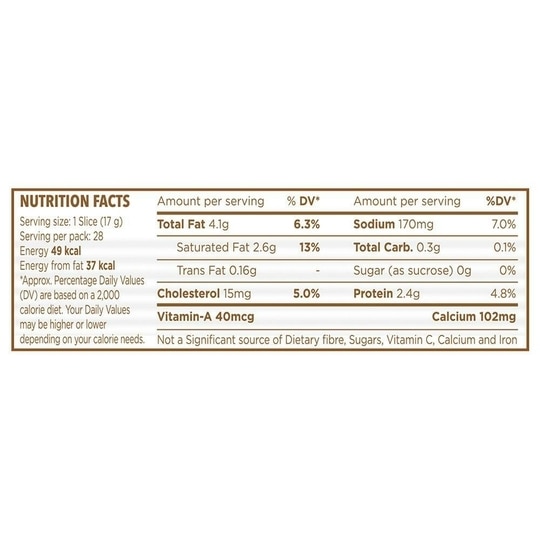 Go Plain Cheese Slices 476 g (Pouch)