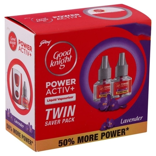 Good Knight Power Activ+ Lavender Mosquito Repellent Refill 45 ml (Pack of 2)