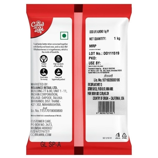 Good Life Almonds 1 kg