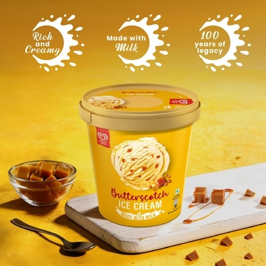 Kwality Wall's Butterscotch Ice Cream Tub 700 ml