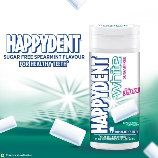 Happydent White Xylitol Sugarfree Spearmint Chewing Gum 30.6 Pet