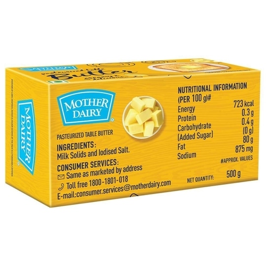 Mother Dairy Table Butter 500 g (Carton)