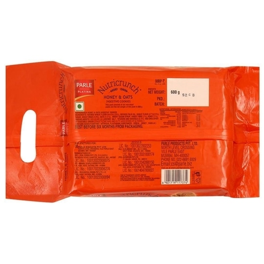 Parle Nutricrunch Honey & Oats Digestive Cookies 600 g