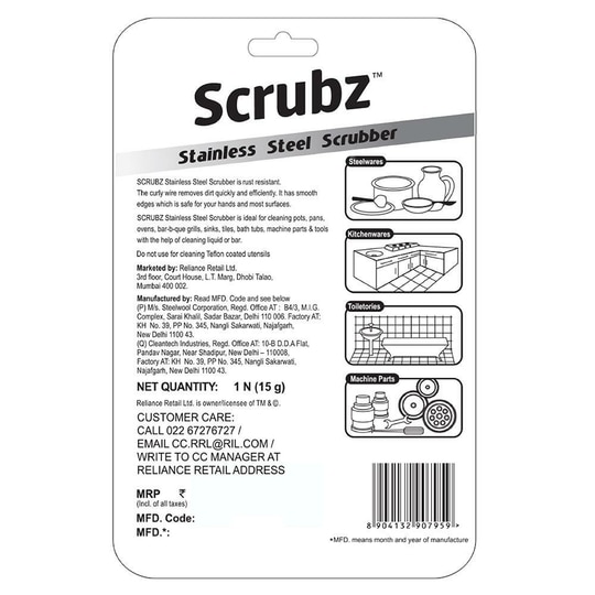 Scrubz Stainless Steel Scrubber