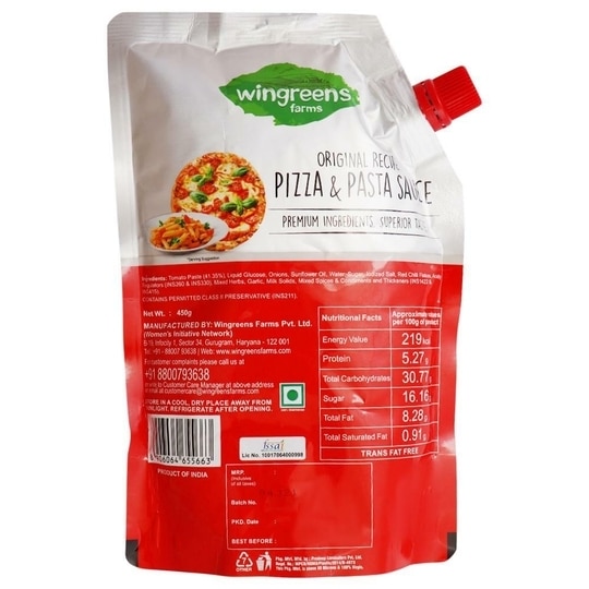 Wingreens Farm Traditional Recipe Pizza & Pasta Sauce 450 g