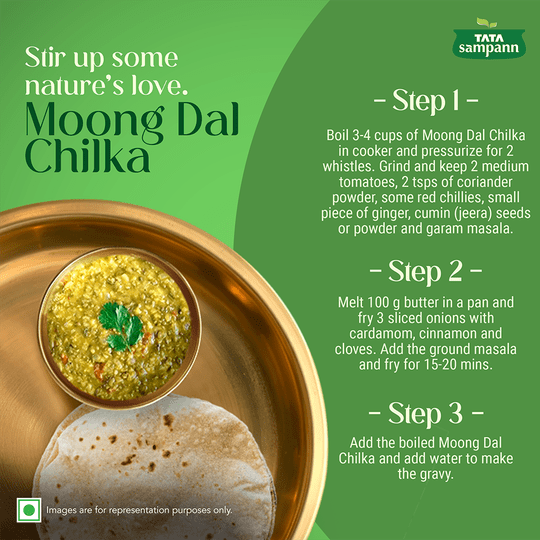 Tata Sampann Unpolished Chilka Moong 500 g